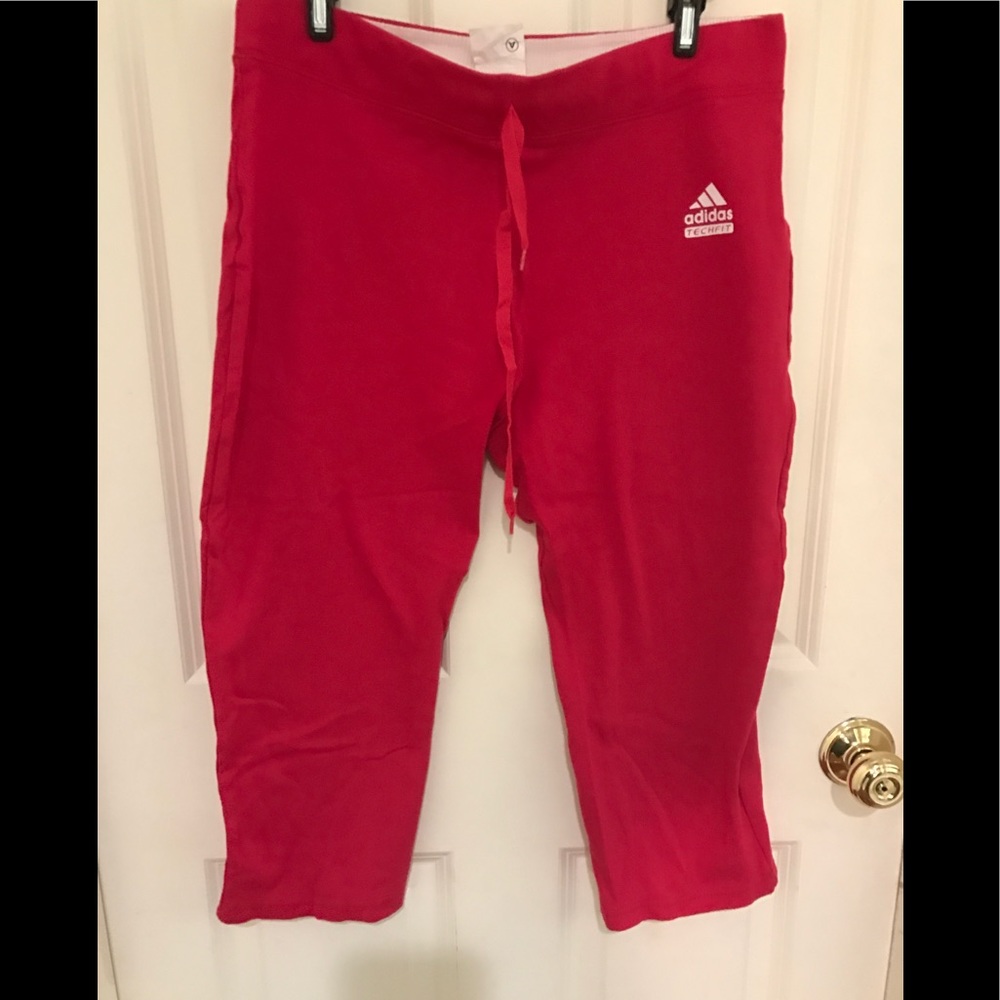 Pink Adidas capri sweat pants. Size XXL